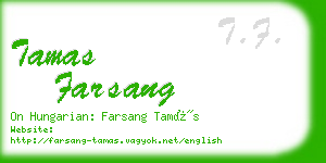 tamas farsang business card